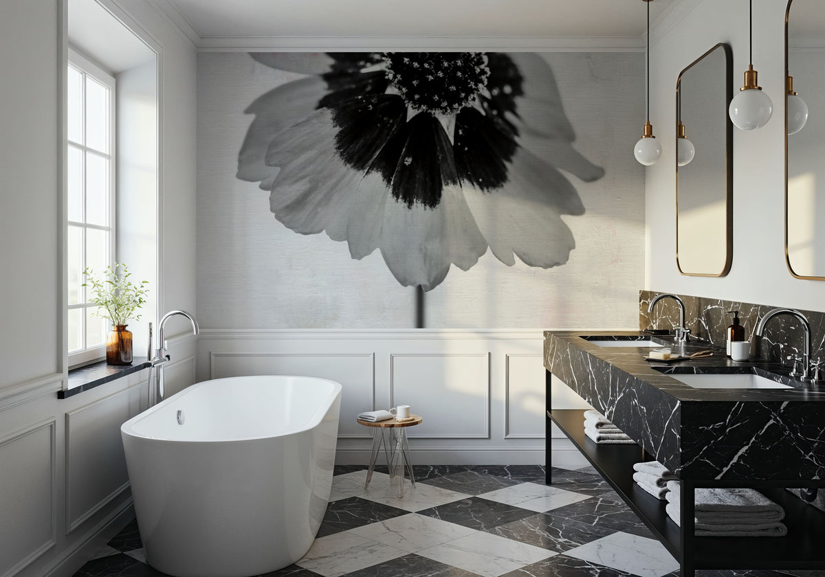 Wonderful Wildflowers XI Neutral Mural Wallpaper - room preview 06