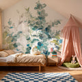 Eucalyptus I White Mural Wallpaper - room preview 06