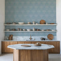 Ludovici Pattern, French Blue Mural Wallpaper - room preview 06