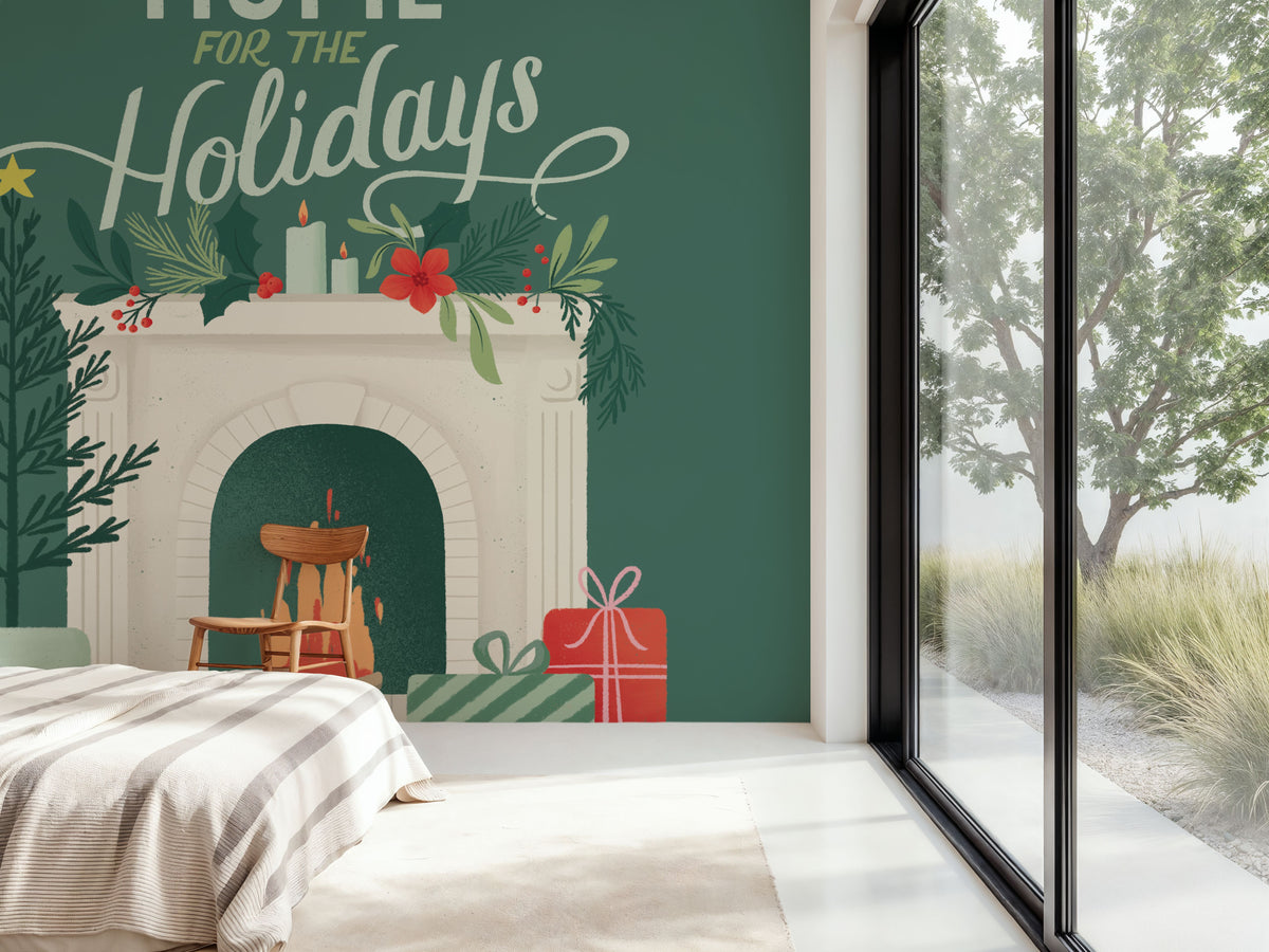 Home For the Holidays VI Mural Wallpaper - room preview 06