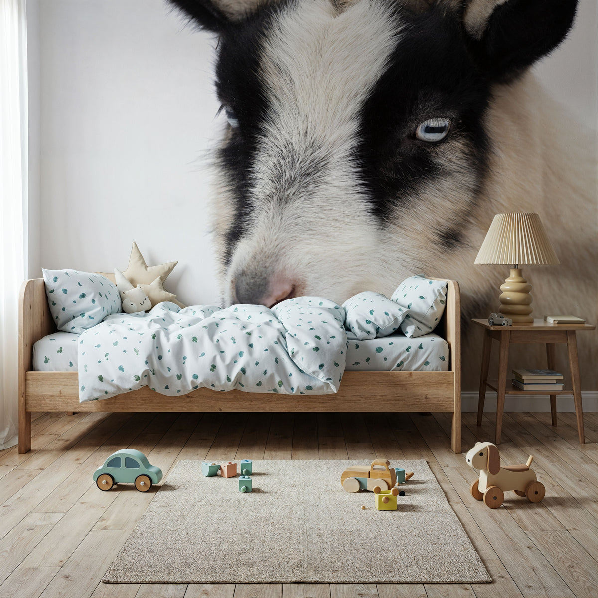 Pippa the Goat IV Mural Wallpaper - room preview 06