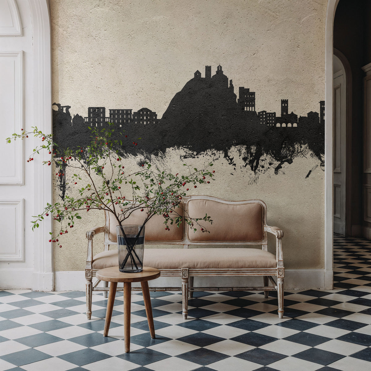 Monterosso Al Mare Italy Skyline Concrete Mural Wallpaper - room preview 06