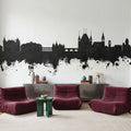 Thun Switzerland Skyline Black & White Mural Wallpaper - room preview 06