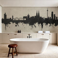 Cologne Germany Skyline Concrete Mural Wallpaper - room preview 06