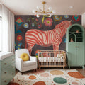 Zebra of the Jungle Mural Wallpaper - room preview 06