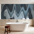 Abstract Paints, Denim Mural Wallpaper - room preview 06