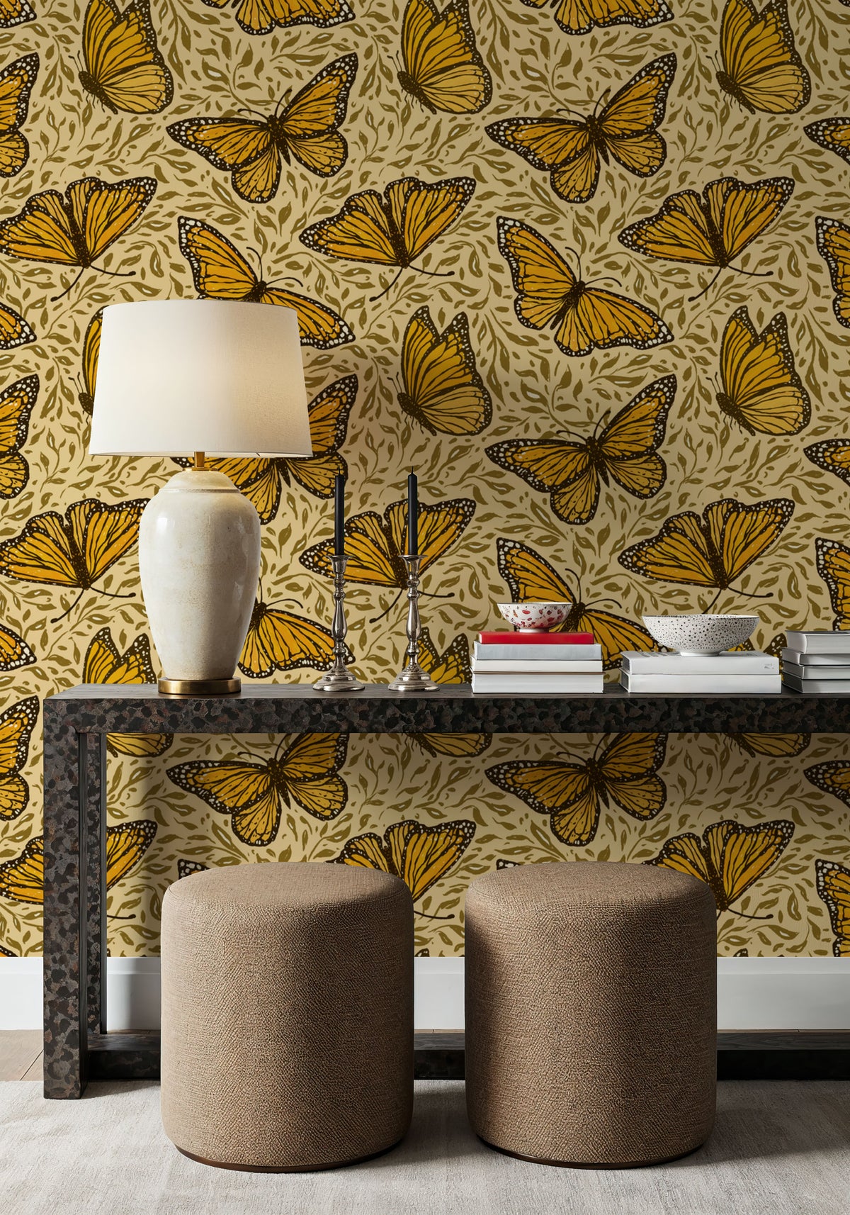 Papillion I, Sand Mural Wallpaper - room preview 06