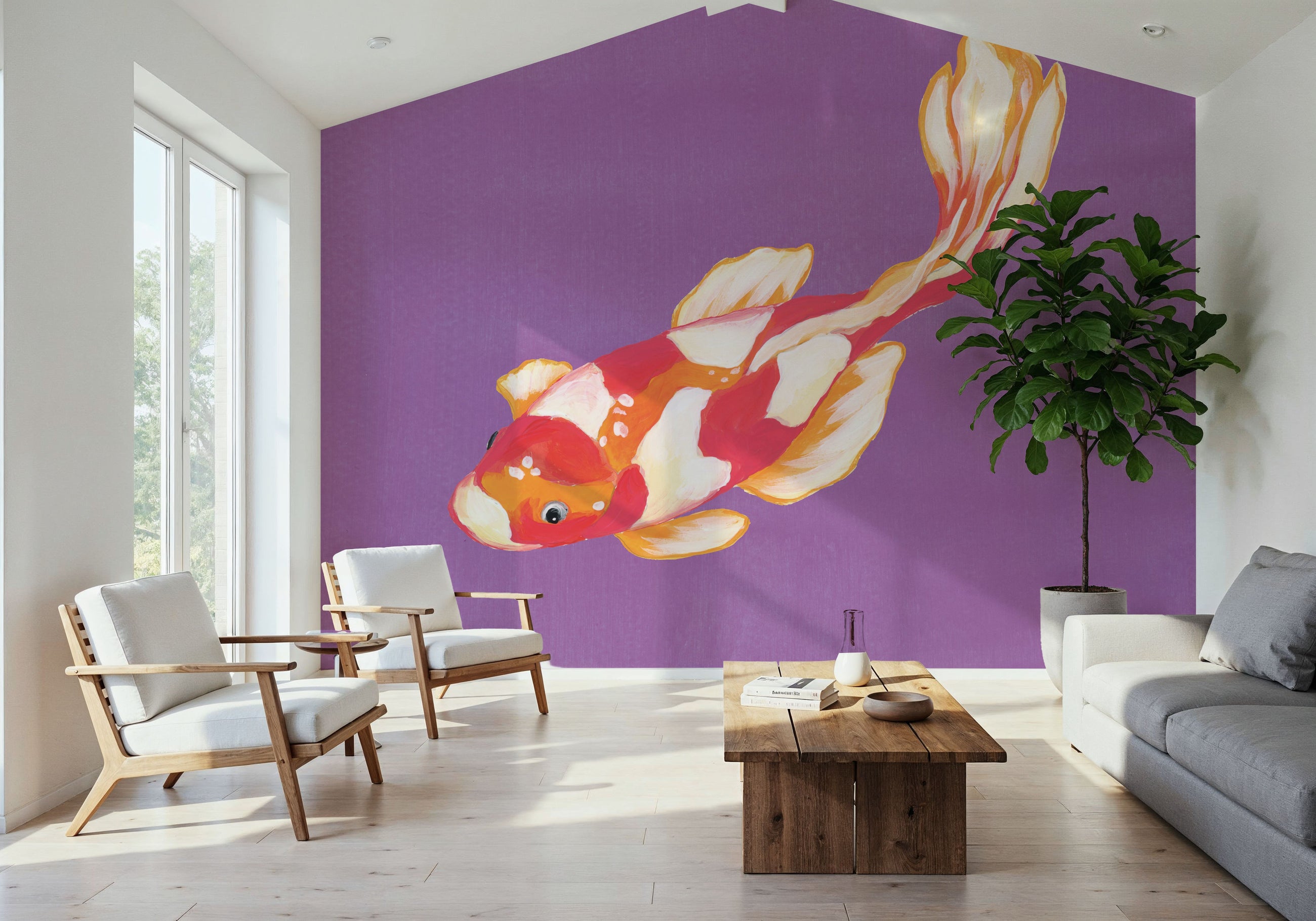 Colorful Koi IV Mural Wallpaper