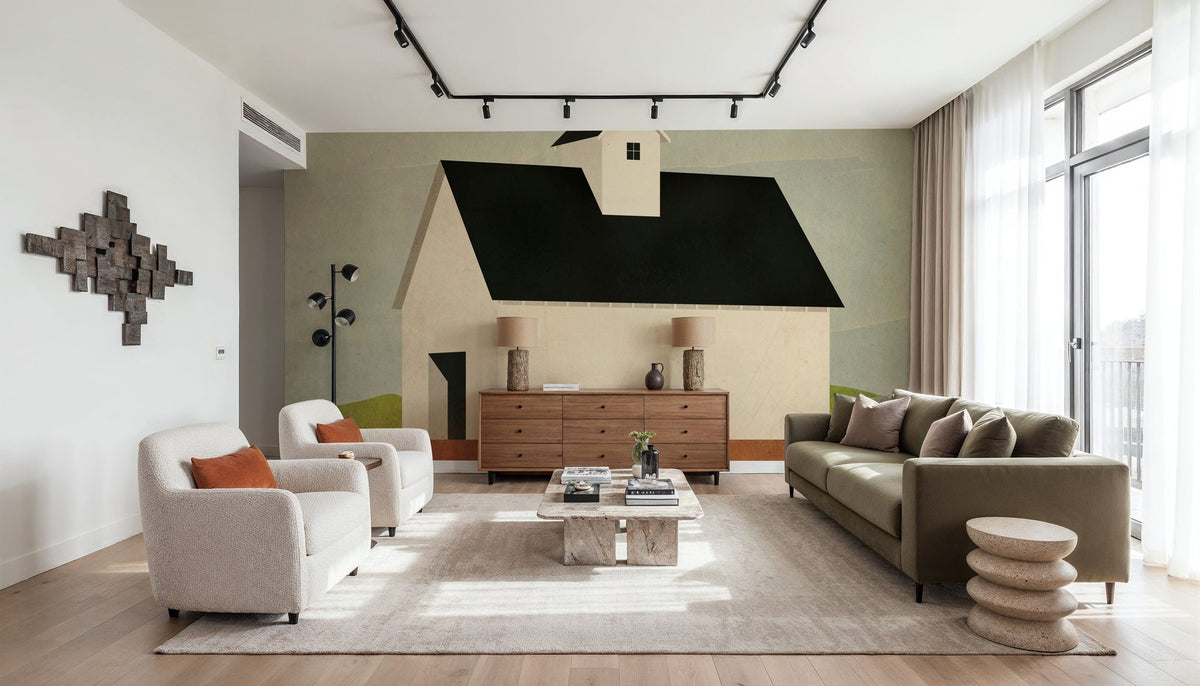 Fall Barn Mural Wallpaper - room preview 06