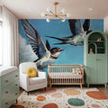 Two Birds in the Clouds Mural Wallpaper - room preview 06
