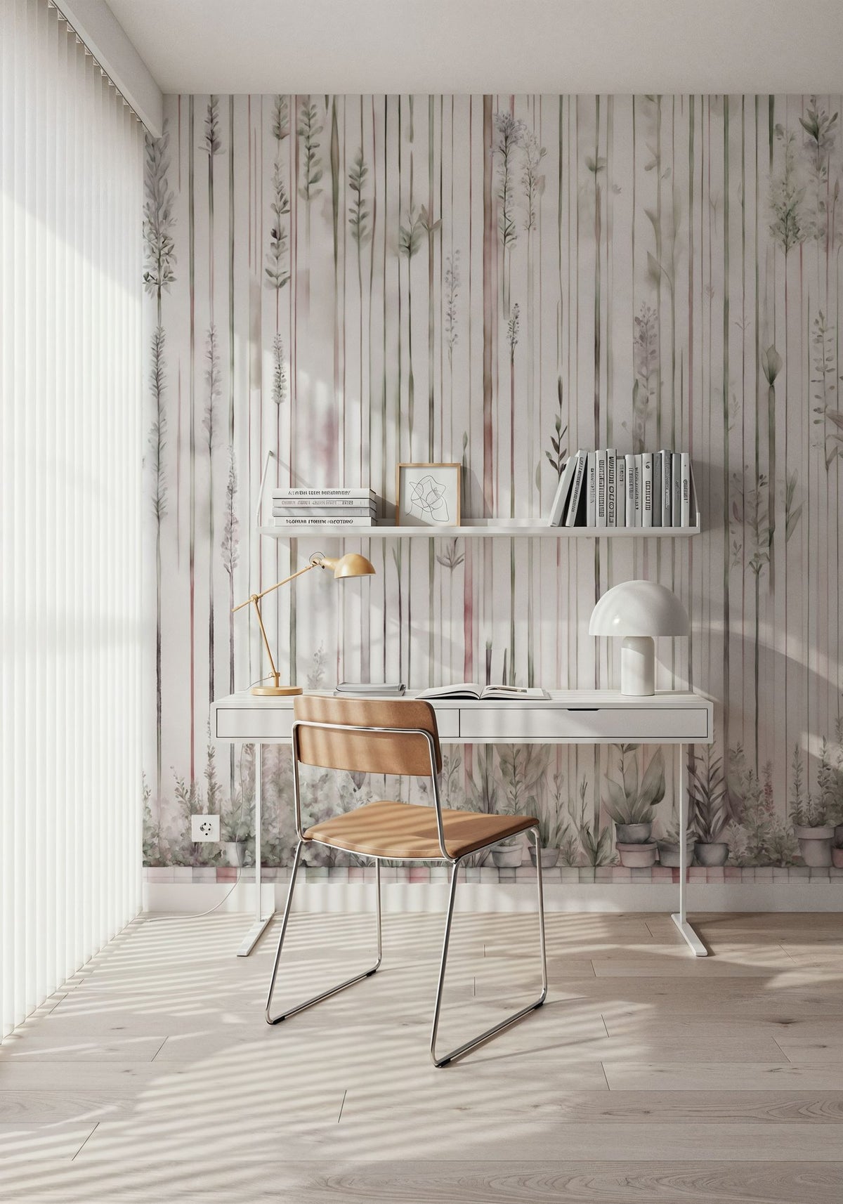 Charming Garden Winter Mural Wallpaper - room preview 06