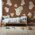 Birds Flying High, Mocha Mural Wallpaper - room preview 06