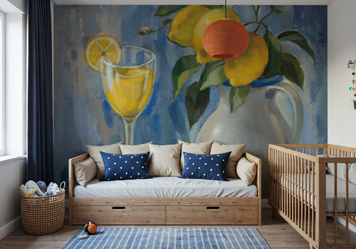 Lemons Still Life Mural Wallpaper - room preview 06