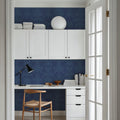 Flower Bridges Small Blue Mural Wallpaper - room preview 06