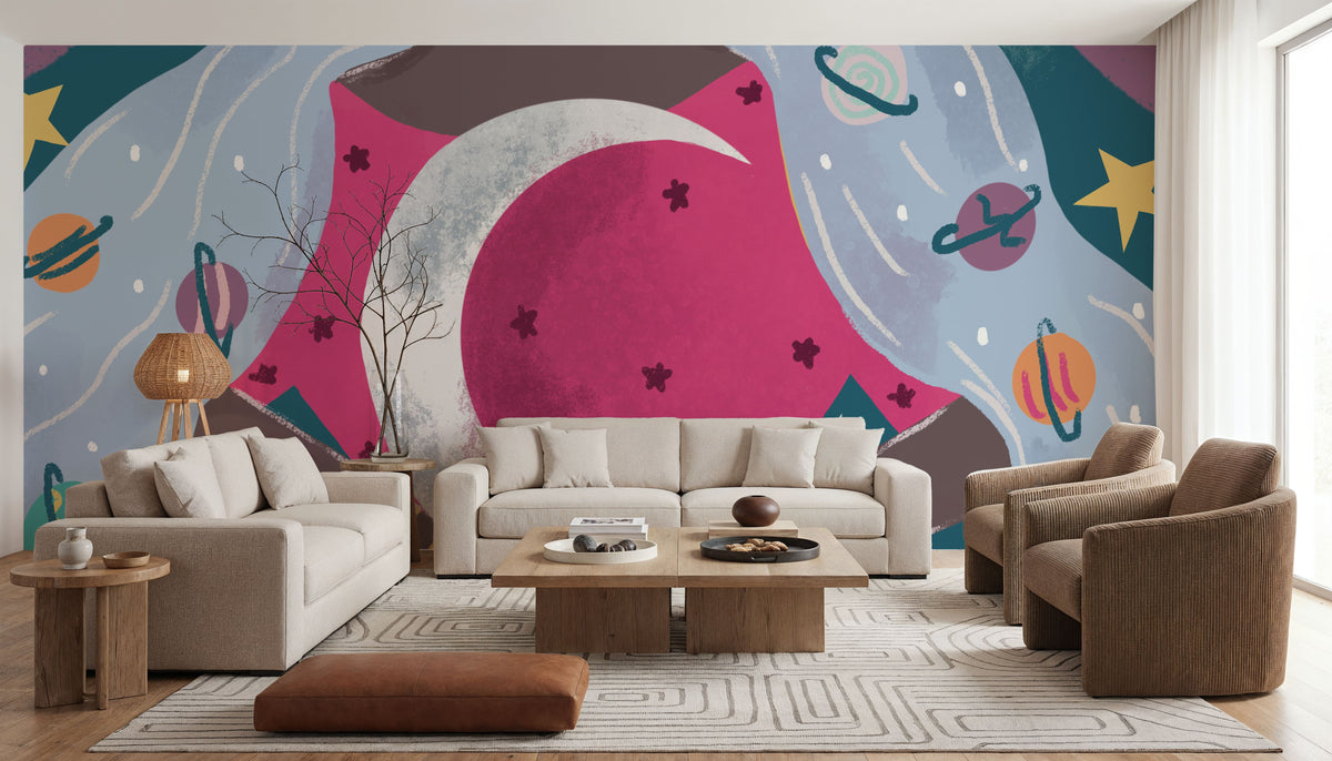 Mystical Woman II Mural Wallpaper - Purple Tone - room preview 06