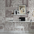 German Renaissance, Dusty Rose Mural Wallpaper - room preview 06