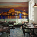 Mediterranean Castle Sunset Mural Wallpaper - room preview 06