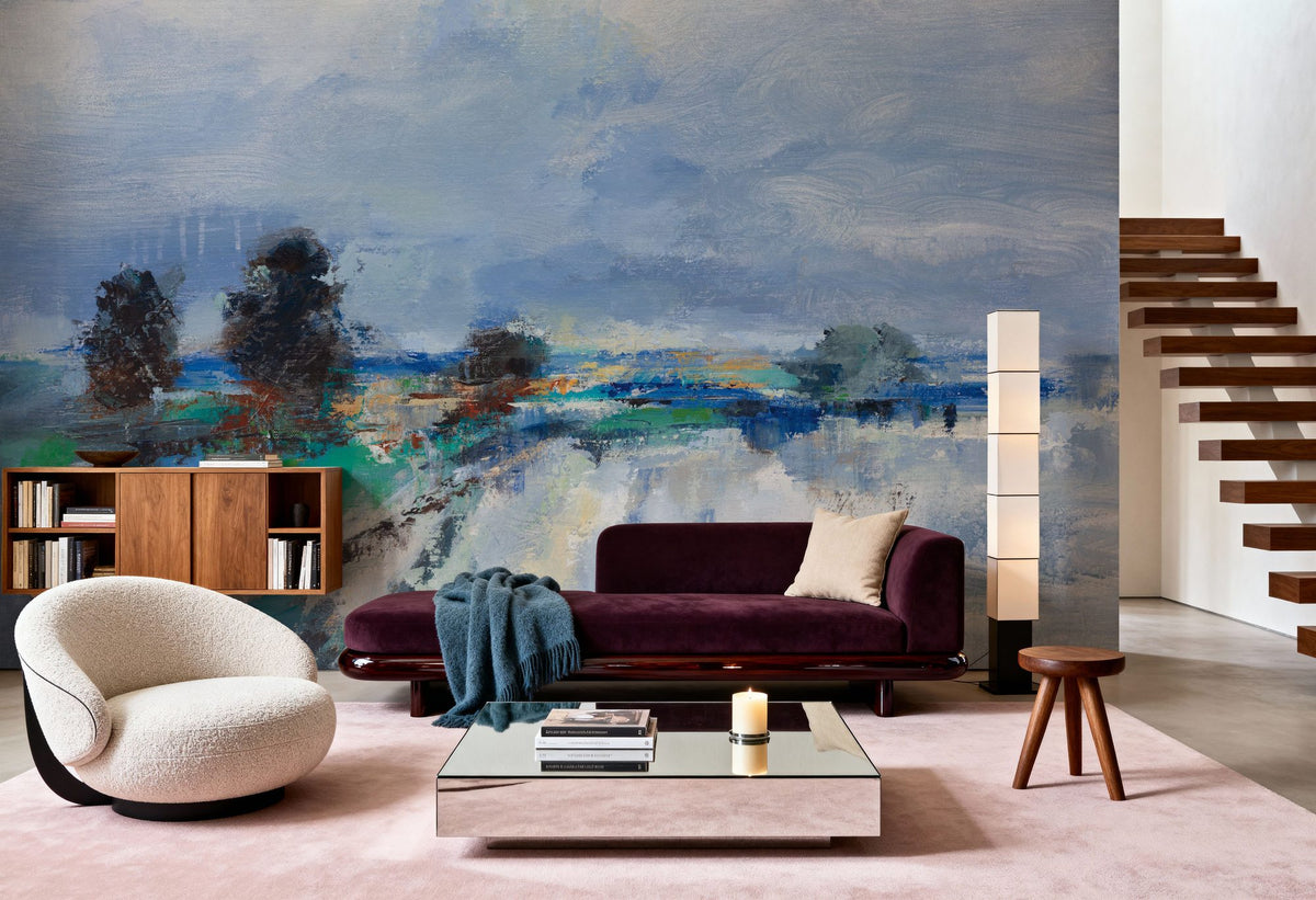 Periwinkle Sky Mural Wallpaper - room preview 06