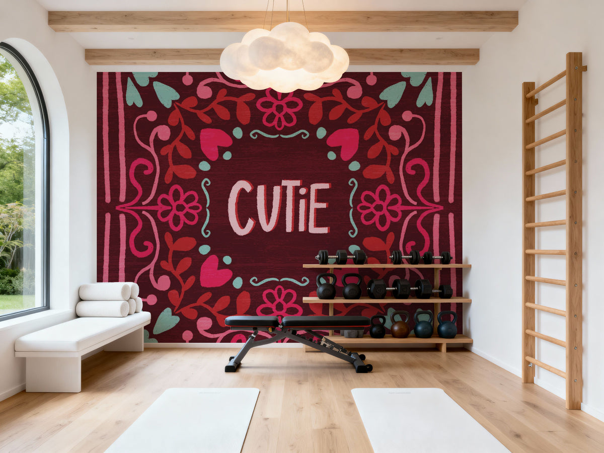 Love Sentiments Cutie Mural Wallpaper - room preview 06