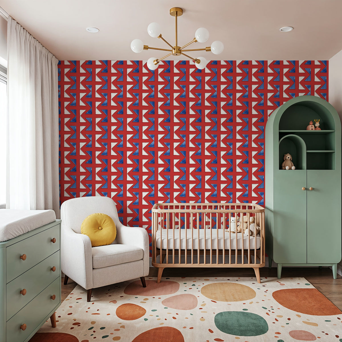 Seafood Shanty Red II Mural Wallpaper - room preview 06