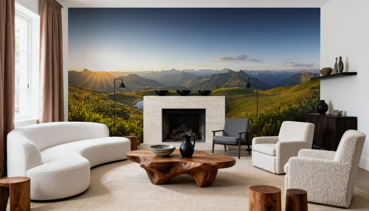 Austrian Sunrise Mural Wallpaper - room preview 06
