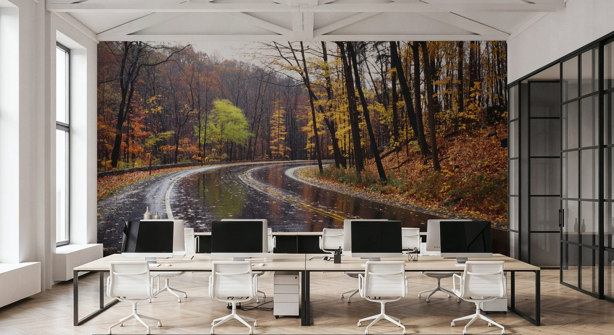 Autumn Journey Mural Wallpaper - room preview 06