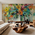 Flower Cloud Mural Wallpaper - room preview 06