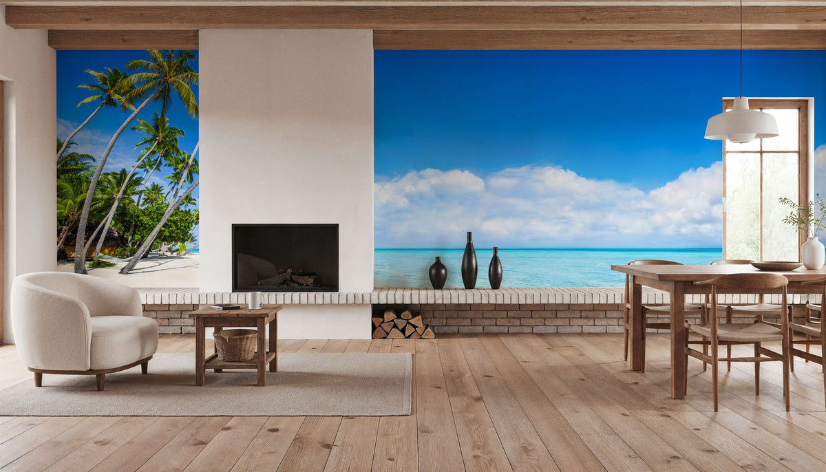 Tropical Beach, Bora Bora Mural Wallpaper - room preview 06