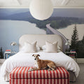 Misty Bridge Crossing Mural Wallpaper - room preview 06