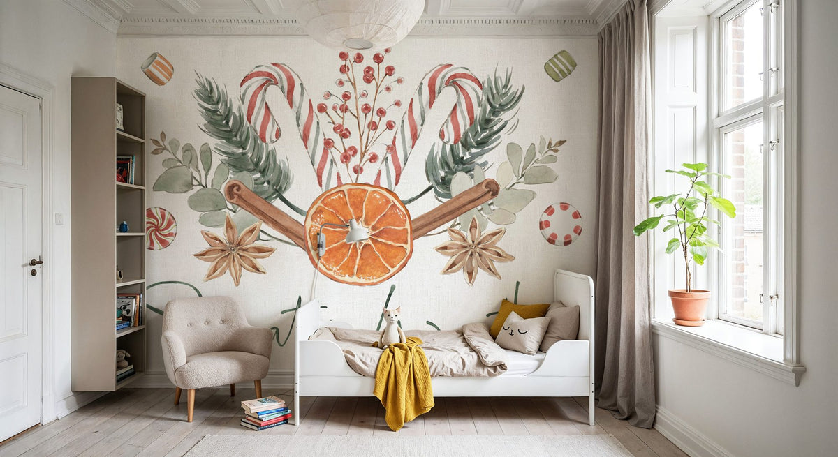 Winter Warmth VII Mural Wallpaper - room preview 06