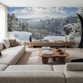 Swiss Winter Panorama Mural Wallpaper - room preview 06