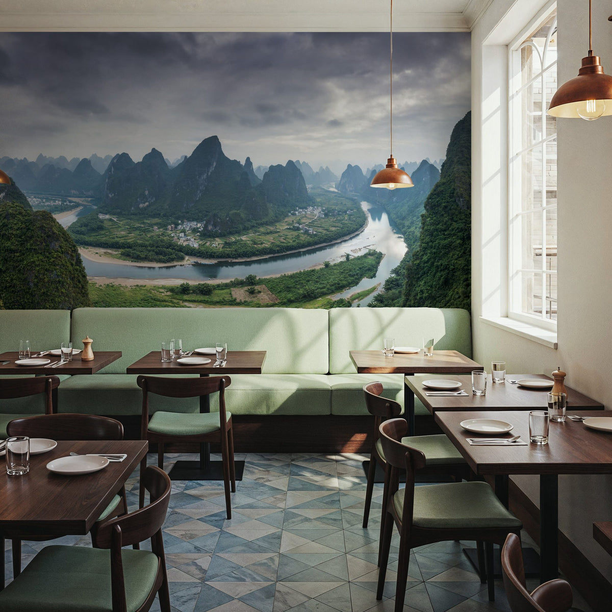 Xianggong Mountain Mural Wallpaper - room preview 06