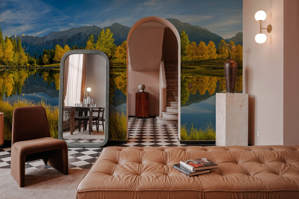 Quarry Lake Fall Mural Wallpaper - room preview 06