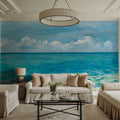 Caribbean Sea Strokes Mural Wallpaper - room preview 06