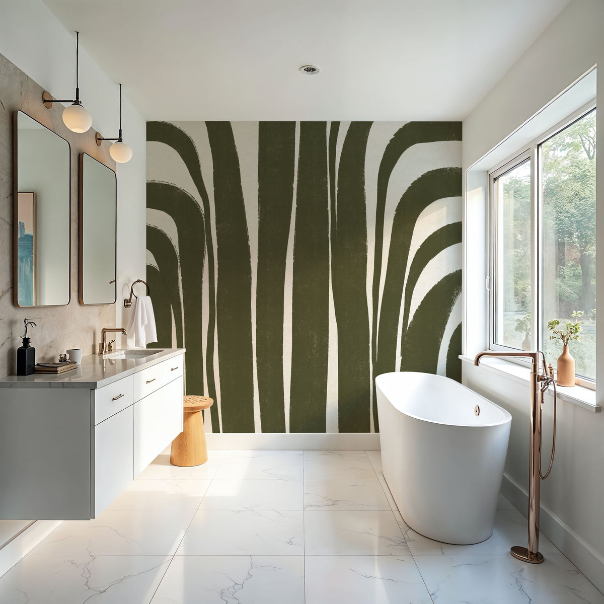 Organic Abstract I Mural Wallpaper - room preview 06