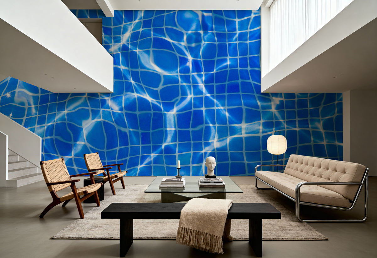 Pool Tiles Mural Wallpaper - room preview 06