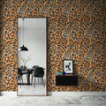 Summer Paws Orange Mural Wallpaper - room preview 06