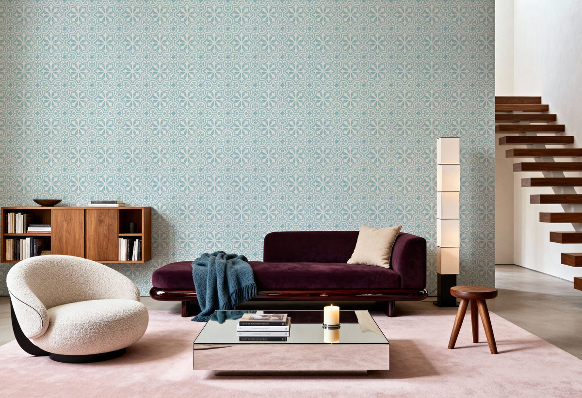 Ocean Dreams Blue Mural Wallpaper - room preview 06