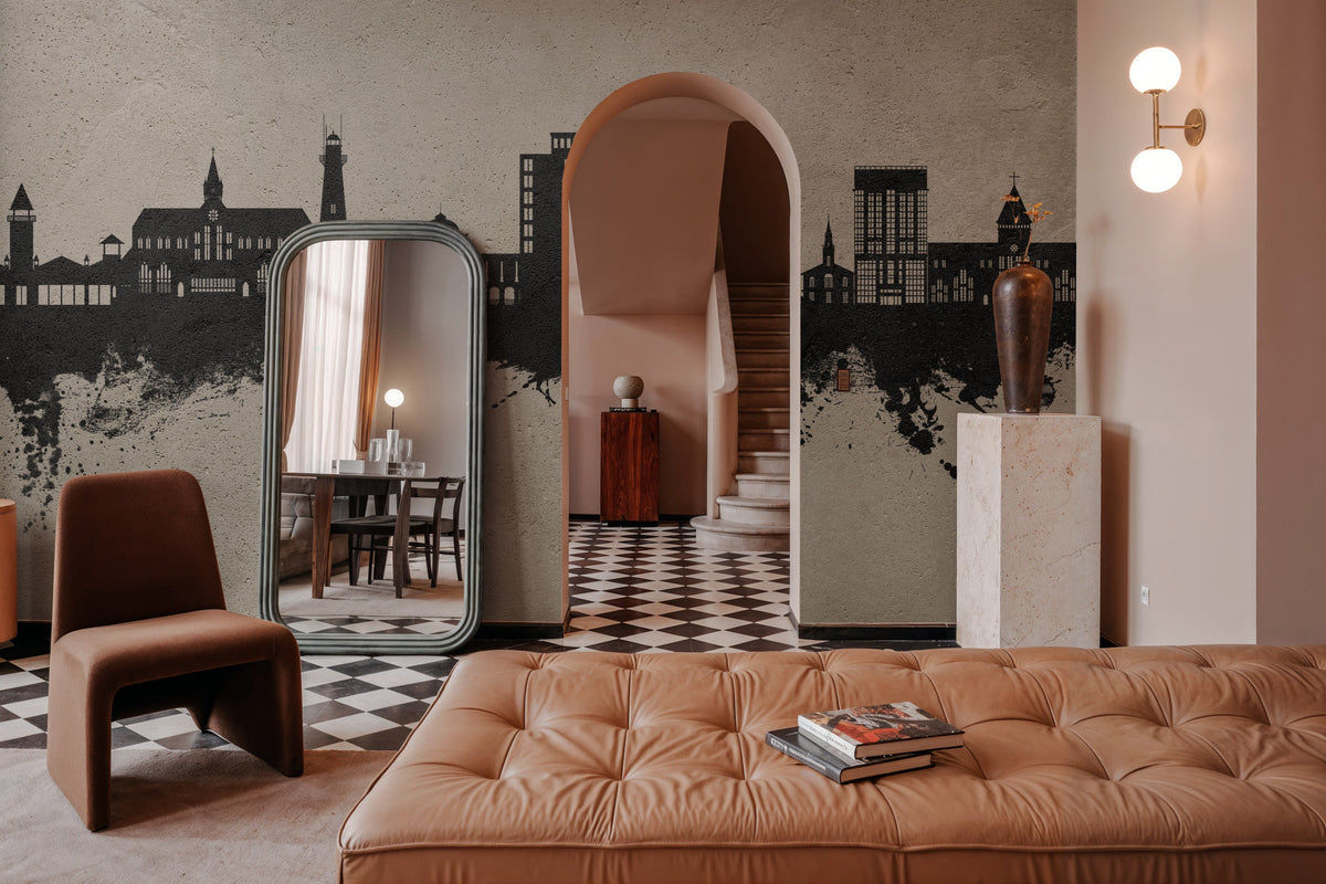 Georgetown Guyana Skyline Concrete Mural Wallpaper - room preview 06