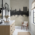 Stockport England Skyline Concrete Mural Wallpaper - room preview 06