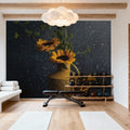 Sunflower Still Life Mural Wallpaper - room preview 06