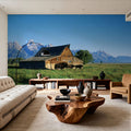 Mountain Bison Ranch Mural Wallpaper - room preview 06
