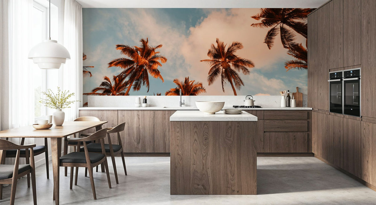Golden Hour Palms Mural Wallpaper - room preview 06
