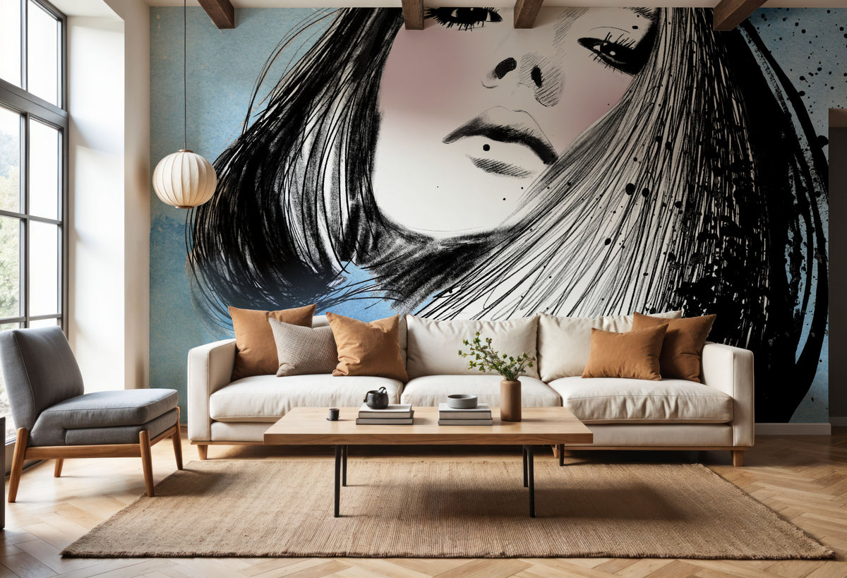 Moon Girl II Mural Wallpaper - room preview 06