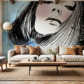 Moon Girl II Mural Wallpaper - room preview 06