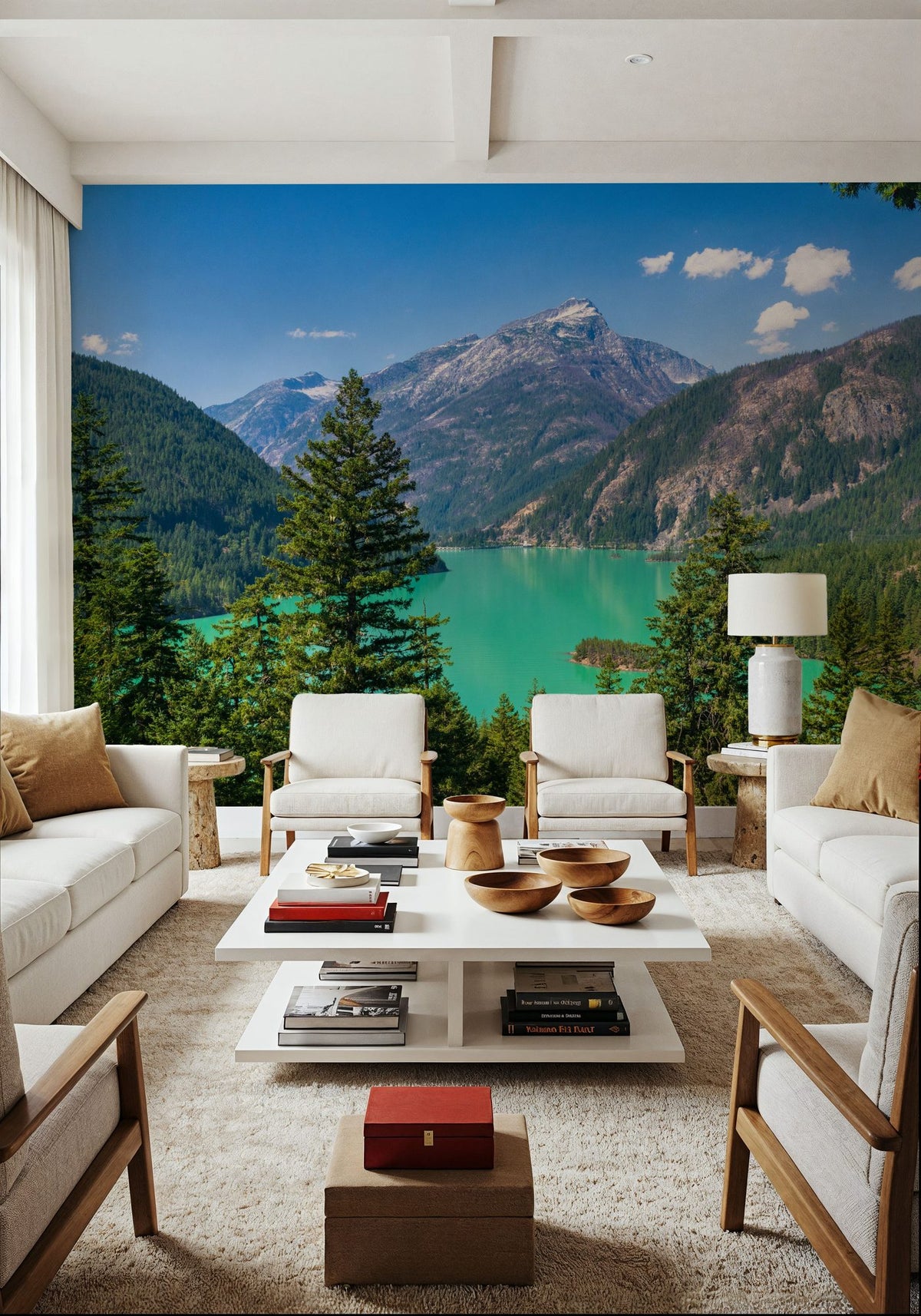 Diablo Lake I Mural Wallpaper - room preview 06
