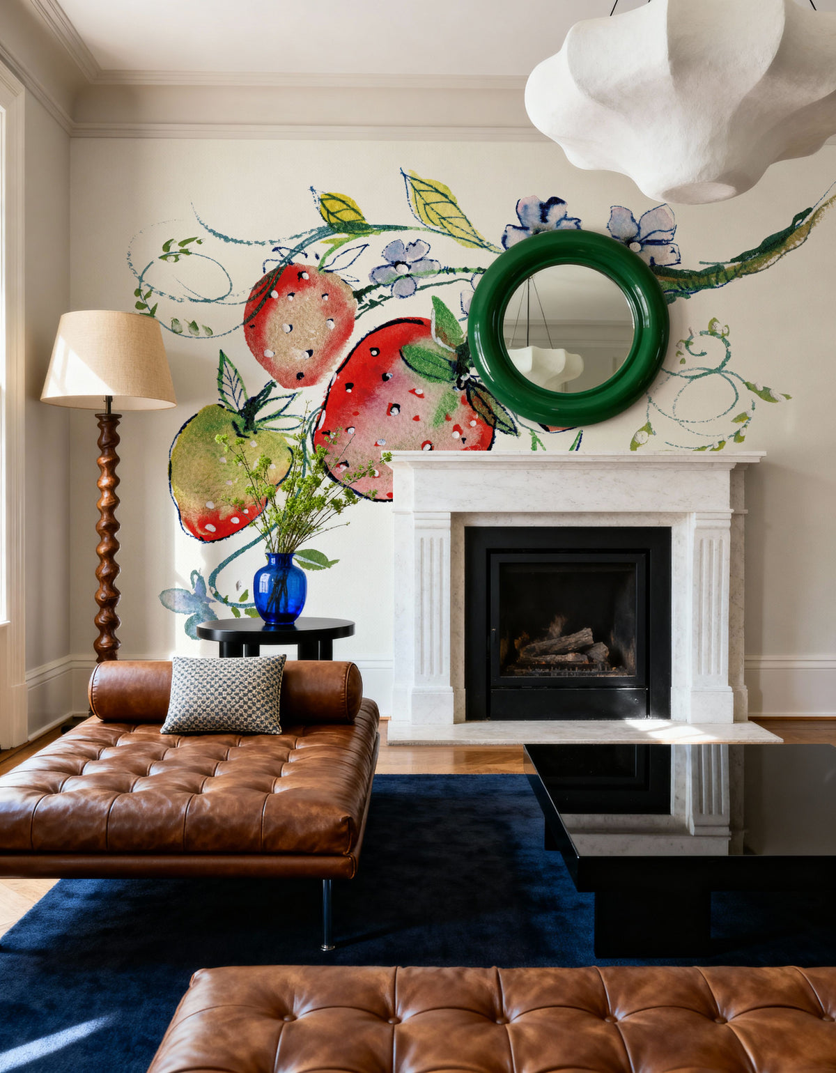 Summer Strawberries Mural Wallpaper - room preview 06