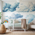 Floating Clouds Sketch Mural Wallpaper - room preview 06