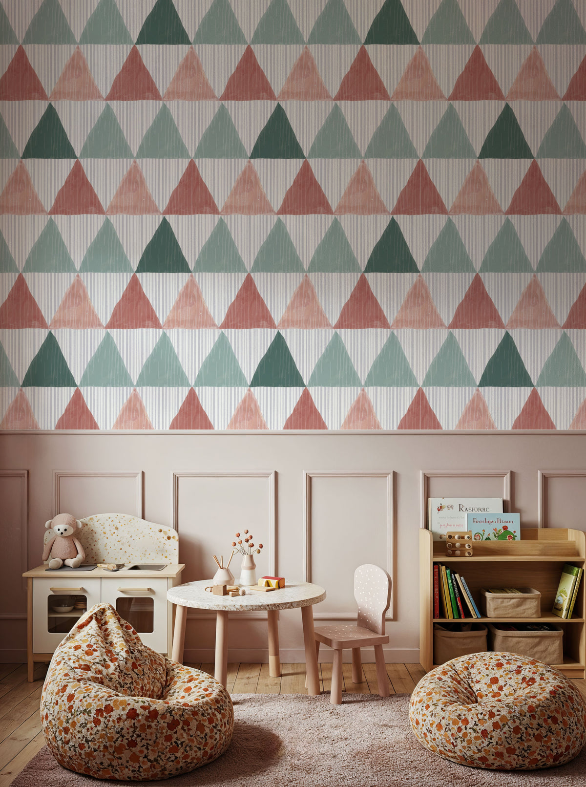 Ikat Pattern IV Mural Wallpaper - room preview 06