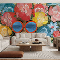 Sunning in Florals I Mural Wallpaper - room preview 06